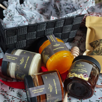 Coș cadou miere - 750 g